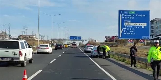 Tekirdağ'da 'dur' ihtarına uymayan sürücünün çarptığı polis yaralandı