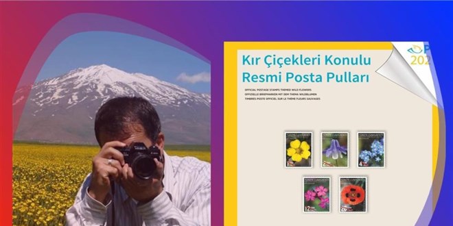 Öğretim görevlisinin çektiği kır çiçekleri posta pulu oldu