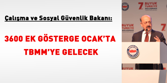 Çalışma Bakanı açıkladı. 3600 Ocak'ta TBMM'ye gelecek