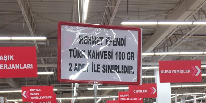 Marketlerde kahveye de kota geldi