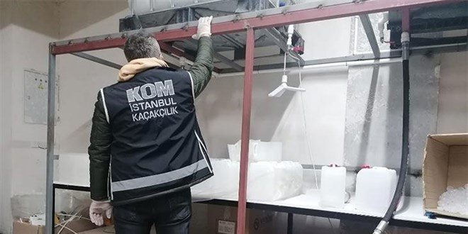 İstanbul'da 4 bin litre sahte içki ele geçirildi
