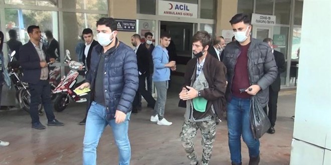 Hastane bahçesinde 'şifa muskası' yazan şüpheliye gözaltı
