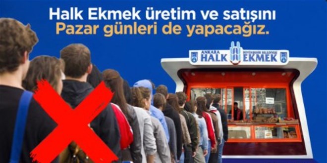 Başkentte halk ekmek pazar günü de üretim yapacak