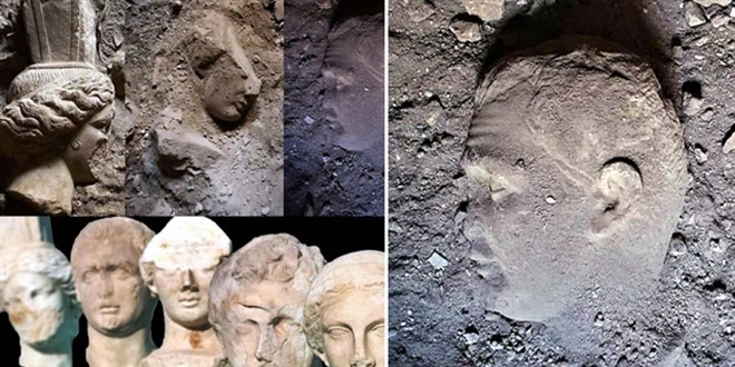 Datça'da 2 bin yıllık mermer heykel başları bulundu