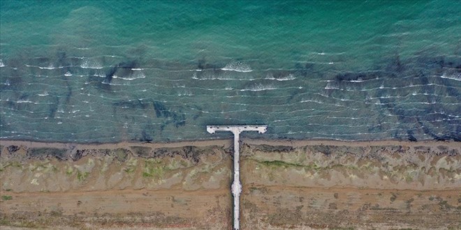 İznik Gölü'nün bazı bölümlerinde su çekilmesi 50 metreyi aştı