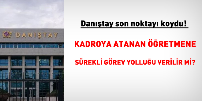 Kadroya atanan öğretmene sürekli görev yolluğu verilir mi?