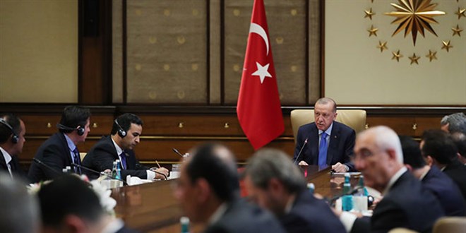 Cumhurbakan Erdoan, Libya heyetini kabul etti