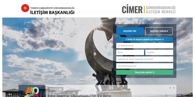 CİMER'e 2021'de 6 milyon başvuru yapıldı