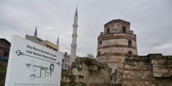 1900 yıllık Makedon Kulesi'nde restorasyon başladı