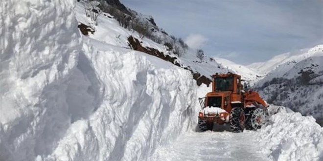Sivas'ta kar nedeniyle 52 ky yolu ulama kapand