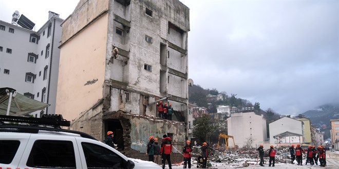 HH'dan sel felaketinin yaand Bozkurt ilesinde kentsel arama tatbikat