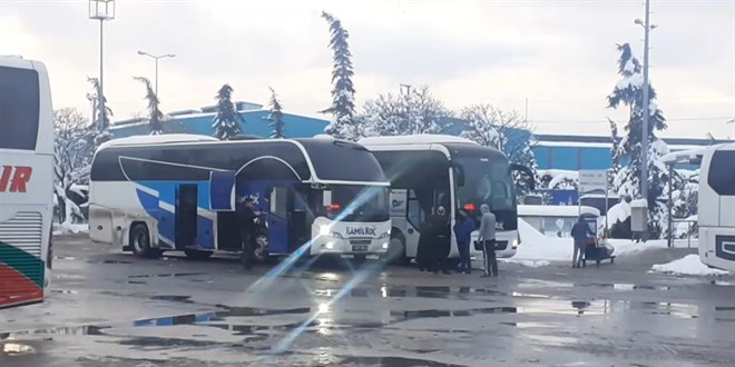 TEM otoyolunun açılmasıyla otobüsler yolculuklarına devam etti