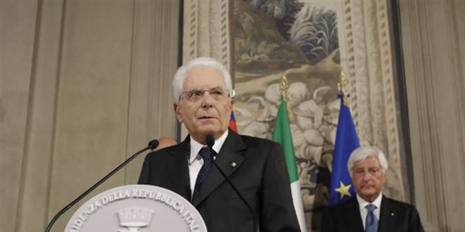 talya'da Sergio Mattarella yeniden Cumhurbakanlna seildi