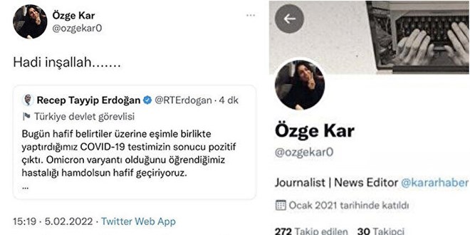 Karar gazetesi çirkin paylaşımın ardından Özge Kar'ın işine son verdi
