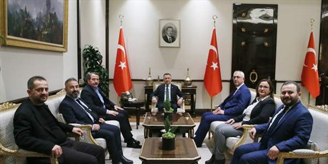 Fuat Oktay, Memur-Sen ve KIBTES heyetlerini kabul etti
