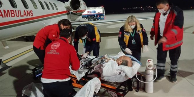 Ambulans uak Almanya'daki zmirli retmen iin havaland