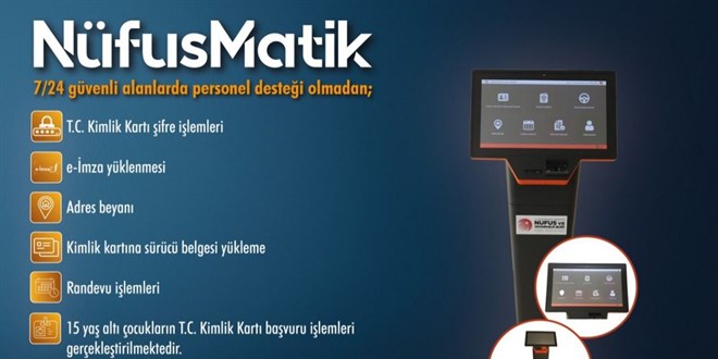 'Nüfusmatik'ler 81 ilde aktif hale geldi