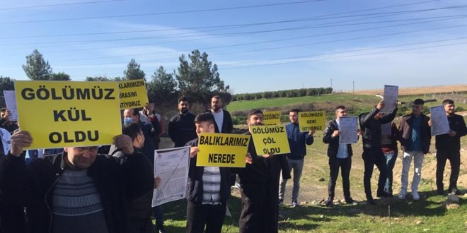 Doğal göl doldurularak kurutuldu