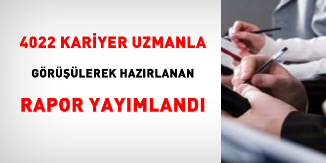 4 bin 22 Kariyer Uzman ile grlerek hazrlanan rapor yaymland