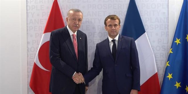 Cumhurbaşkanı Erdoğan Macron ile görüştü