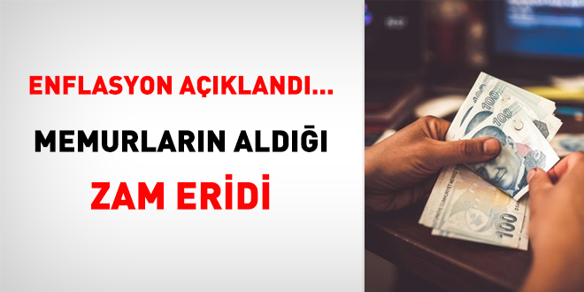 Enflasyon açıklandı... Memurların aldığı zam eridi