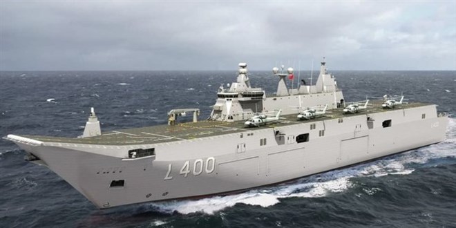 Türkiye'nin en büyük askeri gemisi TCG Anadolu göreve hazırlanıyor