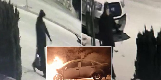 Kadın kılığına girip, eşinin otomobilini yakan kişi serbest bırakıldı