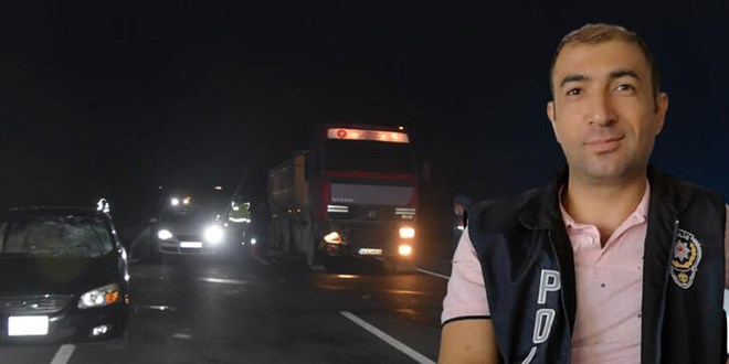 TIR'ın altında kalan polisin bacağı kesildi