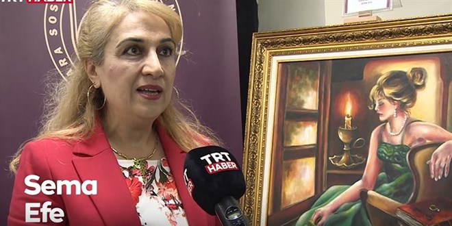 Hemşire Sema Efe zorlu tedavi sürecini resimle atlattı