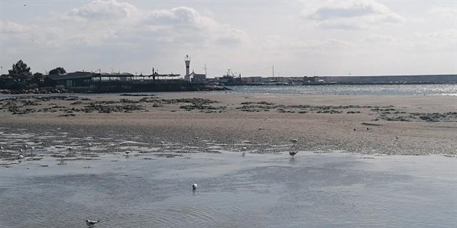 İstanbul endişelendiren görüntü: Silivri'de deniz çekildi