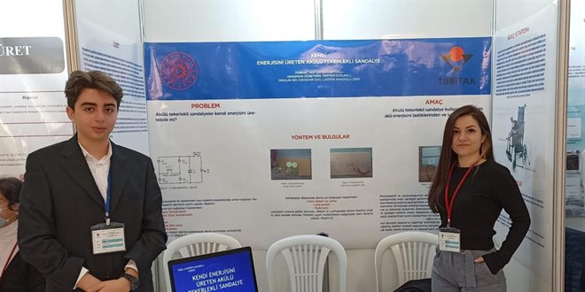 Lise öğrencisinden 'Kendi enerjisini üreten elektrikli sandalye' projesi