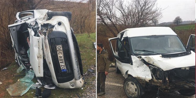 Öğretmenleri taşıyan servis minibüsü kaza yaptı: 7 yaralı