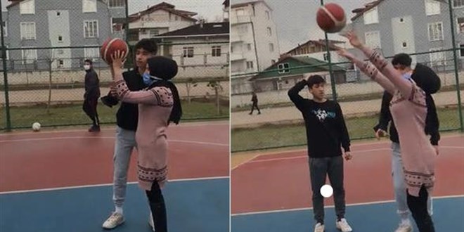 Görme engelli öğretmenleriyle basketbol oynadılar