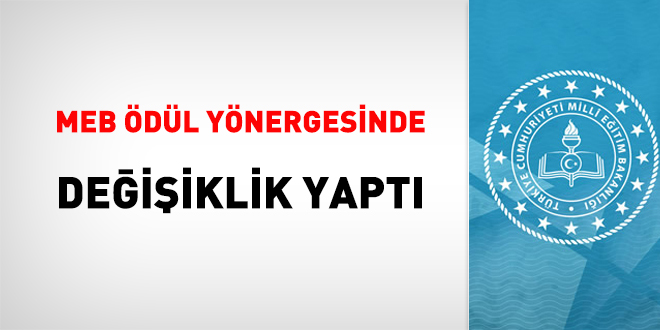 MEB, ödül yönergesinde değişiklik yaptı