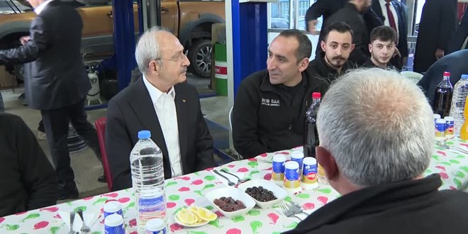 CHP Genel Başkanı Kılıçdaroğlu, oto sanayi çalışanlarıyla iftar yaptı