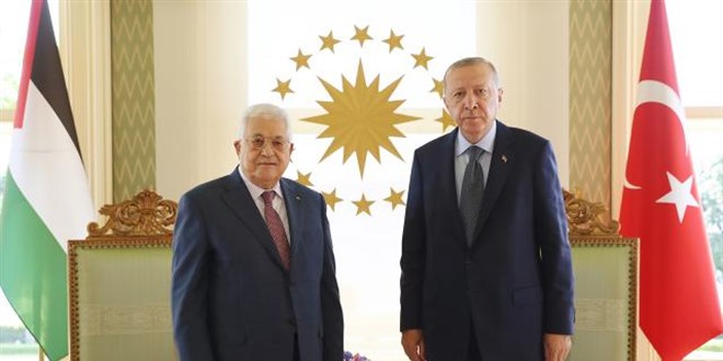 Cumhurbaşkanı Erdoğan Filistin Devlet Başkanı Abbas ile görüştü