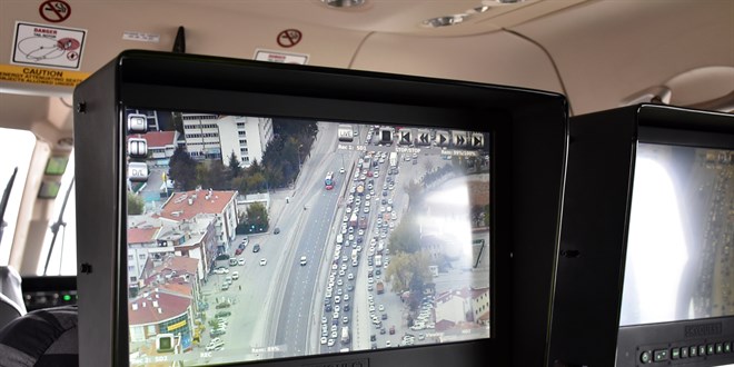 Başkentte bayram öncesi helikopterle trafik denetimi