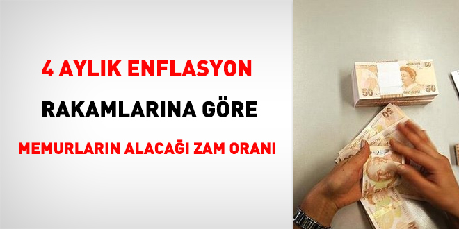 4 aylık enflasyon rakamlarına göre memurların alacağı zam oranı