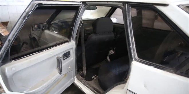 Servis aracını doğum yapan kedi ve yavrularına tahsis etti