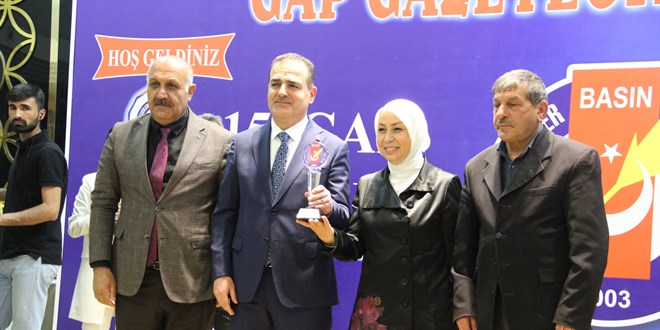 GAP Gazeteciler Birliği 15. GAP OSCAR'ı ödülleri verildi