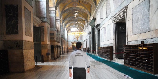 Ayasofya'da 7/24 üst düzey güvenlik