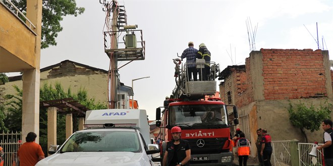 Burdur'da huzurevinde yangn tahliye tatbikat yapld