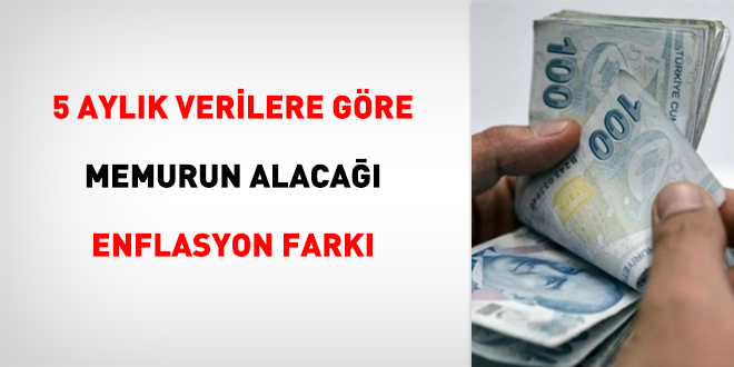 5 aylık verilere göre memurun alacağı enflasyon farkı