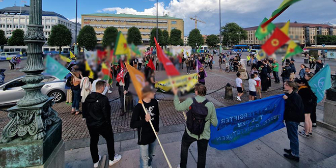 NATO müzakereleri devam ederken PKK yandaşları İsveç'te sokağa indi