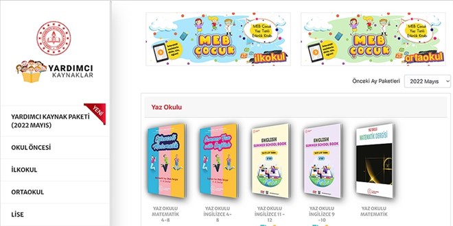 Matematik ve İngilizce yaz okulu programına uygun etkinlikler erişime açıldı