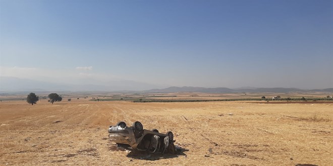 Gaziantep'te otomobil devrildi, 7 kişi yaralandı