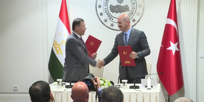 Trkiye ile Tacikistan arasnda gvenlik i birlii anlamas imzaland