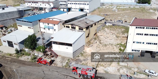 Konya'da silah fabrikasında çıkan yangın söndürüldü