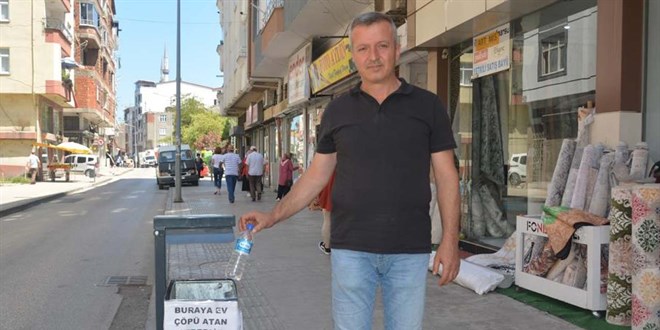 Ordu'da çöp kutusuna bu yazıyı astı! 'Artık mesaj yerine ulaştı'