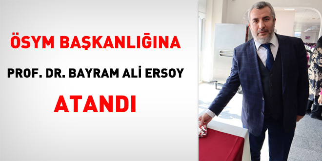 SYM Bakanlna Prof. Dr. Bayram Ali Ersoy atand